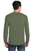 Gildan Mens Long Sleeve Crewneck T-Shirt Military Green Back