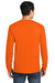 Gildan Mens Long Sleeve Crewneck T-Shirt Orange Back