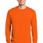 Gildan Mens Long Sleeve Crewneck T-Shirt - Orange