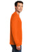 Gildan Mens Long Sleeve Crewneck T-Shirt Orange Side