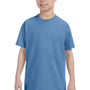 Hanes Youth ComfortSoft Short Sleeve Crewneck T-Shirt - Carolina Blue - Closeout