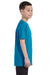 Hanes 54500 Youth ComfortSoft Short Sleeve Crewneck T-Shirt Teal Blue Side