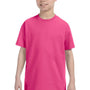 Hanes Youth ComfortSoft Short Sleeve Crewneck T-Shirt - Wow Pink