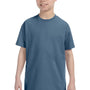 Hanes Youth ComfortSoft Short Sleeve Crewneck T-Shirt - Denim Blue