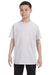 Hanes 54500 Youth ComfortSoft Short Sleeve Crewneck T-Shirt Ash Grey Front