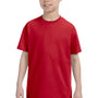 Hanes Youth ComfortSoft Short Sleeve Crewneck T-Shirt - Deep Red