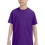 Hanes Youth ComfortSoft Short Sleeve Crewneck T-Shirt - Purple