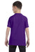 Hanes 54500 Youth ComfortSoft Short Sleeve Crewneck T-Shirt Purple Back