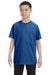 Hanes 54500 Youth ComfortSoft Short Sleeve Crewneck T-Shirt Royal Blue Front