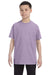 Hanes 54500 Youth ComfortSoft Short Sleeve Crewneck T-Shirt Lavender Purple Front