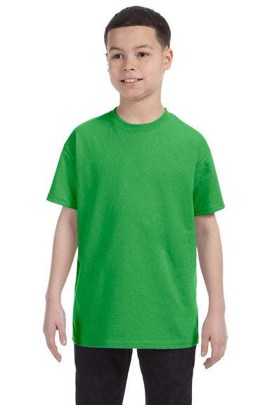 Hanes 54500 Youth ComfortSoft Short Sleeve Crewneck T-Shirt Shamrock Green Front