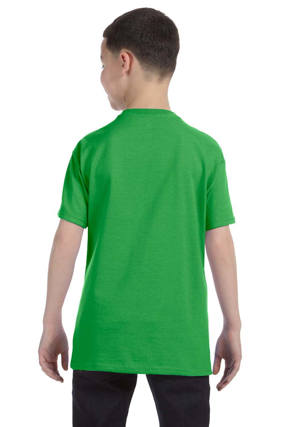 Hanes 54500 Youth ComfortSoft Short Sleeve Crewneck T-Shirt Shamrock Green Back