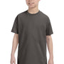 Hanes Youth ComfortSoft Short Sleeve Crewneck T-Shirt - Smoke Grey