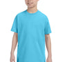 Hanes Youth ComfortSoft Short Sleeve Crewneck T-Shirt - Blue Horizon
