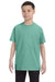 Hanes 54500 Youth ComfortSoft Short Sleeve Crewneck T-Shirt Mint Green Front