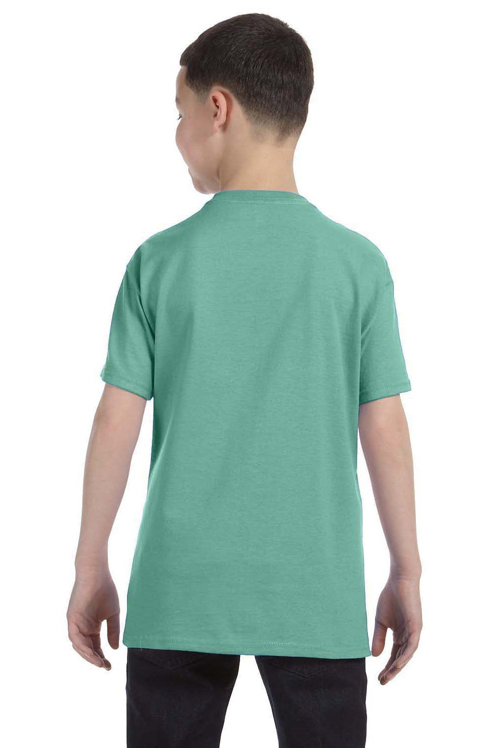 Hanes 54500 Youth ComfortSoft Short Sleeve Crewneck T-Shirt Mint Green Back