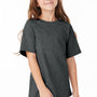 Hanes Youth ComfortSoft Short Sleeve Crewneck T-Shirt - Heather Charcoal Grey