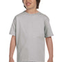 Hanes Youth ComfortSoft Short Sleeve Crewneck T-Shirt - Light Steel Grey