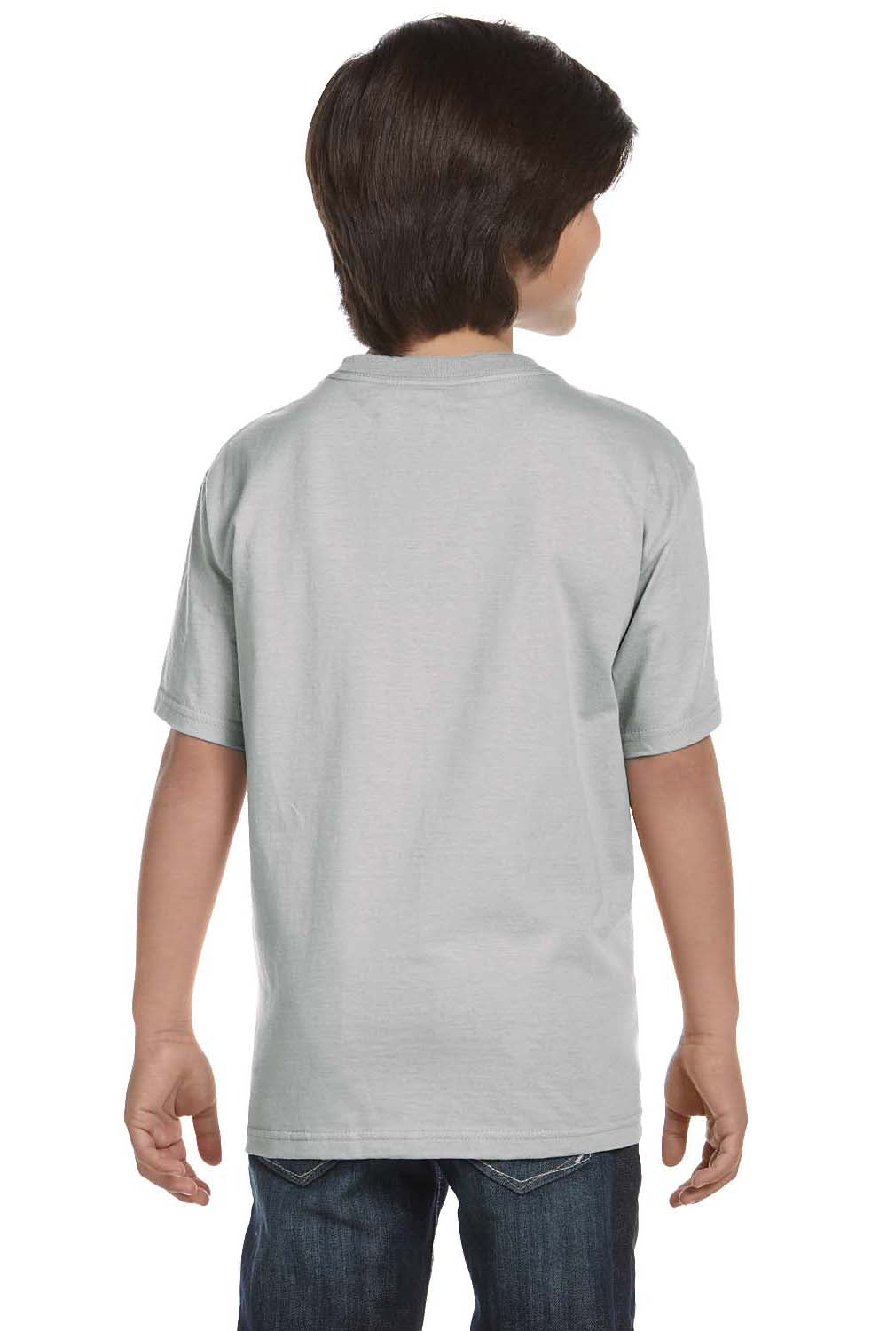 Hanes 5480 Youth ComfortSoft Short Sleeve Crewneck T-Shirt Light Steel Grey Back