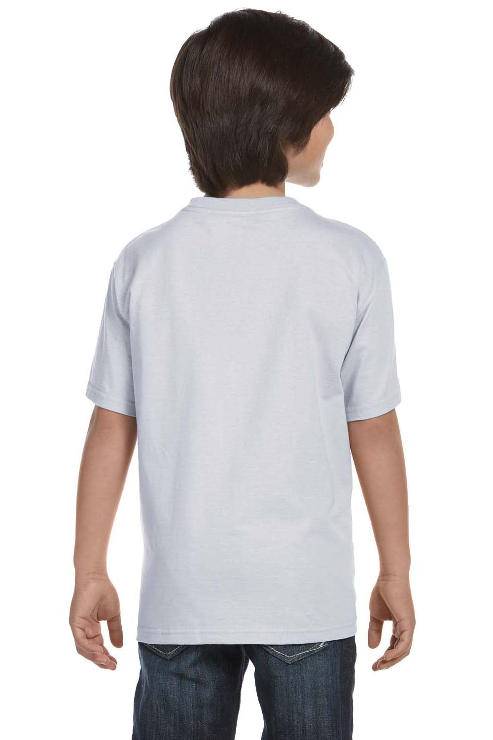 Hanes 5480 Youth ComfortSoft Short Sleeve Crewneck T-Shirt Ash Grey Back