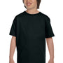Hanes Youth ComfortSoft Short Sleeve Crewneck T-Shirt - Black