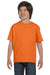 Hanes 5480 Youth ComfortSoft Short Sleeve Crewneck T-Shirt Orange Front