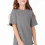 Hanes Youth ComfortSoft Short Sleeve Crewneck T-Shirt - Oxford Grey