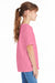 Hanes 5480 Youth ComfortSoft Short Sleeve Crewneck T-Shirt Safety Pink SIde