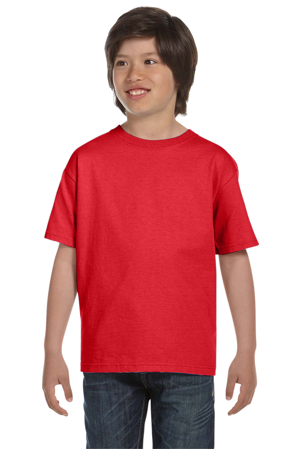 Hanes 5480 ComfortSoft Short Sleeve Crewneck T-Shirt Athletic Red Front