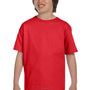 Hanes Youth ComfortSoft Short Sleeve Crewneck T-Shirt - Athletic Red