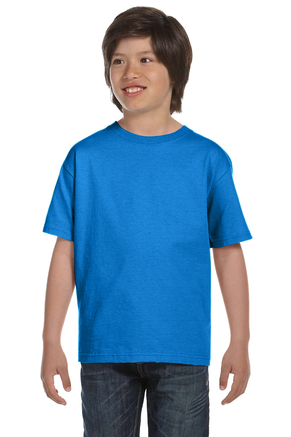Hanes 5480 ComfortSoft Short Sleeve Crewneck T-Shirt Breeze Blue Front