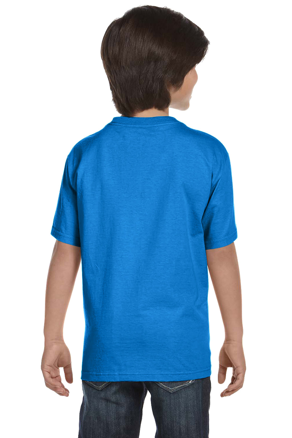 Hanes 5480 ComfortSoft Short Sleeve Crewneck T-Shirt Breeze Blue Back