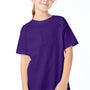 Hanes Youth ComfortSoft Short Sleeve Crewneck T-Shirt - Athletic Purple
