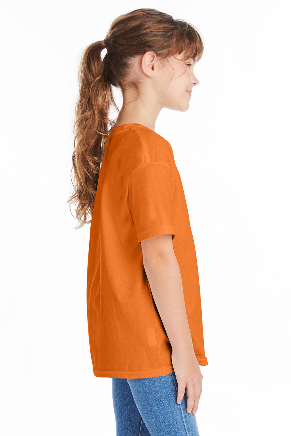 Hanes 5480 Youth ComfortSoft Short Sleeve Crewneck T-Shirt Tennessee Orange SIde