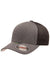 Flexfit 5511UP Mens Unipanel Flexfit Hat Dark Grey Melange/Black Front