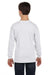 Hanes 5546 Youth ComfortSoft Long Sleeve Crewneck T-Shirt White Back