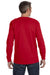 Hanes 5586 Mens ComfortSoft Long Sleeve Crewneck T-Shirt Red Back