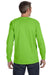 Hanes 5586 Mens ComfortSoft Long Sleeve Crewneck T-Shirt Lime Green Back