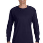 Hanes Mens ComfortSoft Long Sleeve Crewneck T-Shirt - Navy Blue