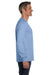 Hanes 5596 Mens ComfortSoft Long Sleeve Crewneck T-Shirt w/ Pocket Light Blue Side