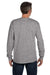 Hanes 5596 Mens ComfortSoft Long Sleeve Crewneck T-Shirt w/ Pocket Light Steel Grey Back