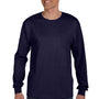 Hanes Mens ComfortSoft Long Sleeve Crewneck T-Shirt w/ Pocket - Navy Blue
