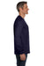 Hanes 5596 Mens ComfortSoft Long Sleeve Crewneck T-Shirt w/ Pocket Navy Blue Side