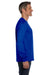 Hanes 5596 Mens ComfortSoft Long Sleeve Crewneck T-Shirt w/ Pocket Royal Blue Side