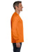 Hanes 5596 Mens ComfortSoft Long Sleeve Crewneck T-Shirt w/ Pocket Orange Side
