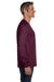 Hanes 5596 Mens ComfortSoft Long Sleeve Crewneck T-Shirt w/ Pocket Maroon Side