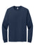 Jerzees 560LS Mens Premium Blend Ring Spun Long Sleeve Crewneck T-Shirt Navy Blue Flat Front