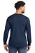Jerzees 560LS Mens Premium Blend Ring Spun Long Sleeve Crewneck T-Shirt Navy Blue Back