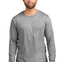 Jerzees Mens Premium Blend Moisture Wicking Long Sleeve Crewneck T-Shirt - Oxford Grey