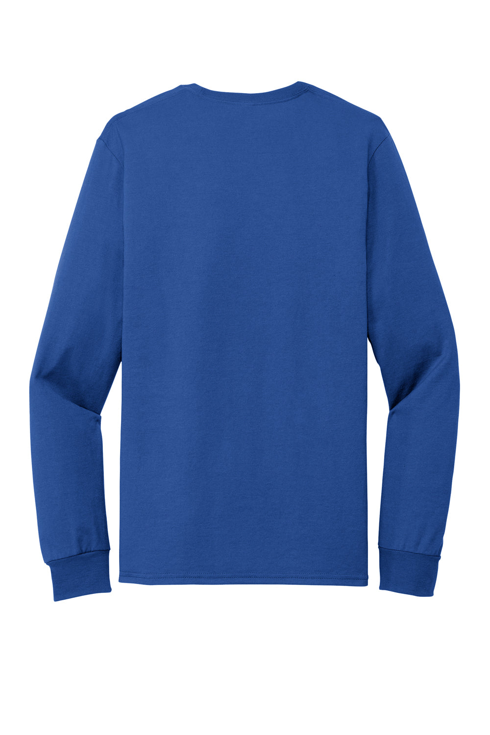 Jerzees 560LS Mens Premium Blend Ring Spun Long Sleeve Crewneck T-Shirt Royal Blue Flat Back